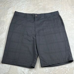 Burnside Gray Flat Front Shorts with Classic Design